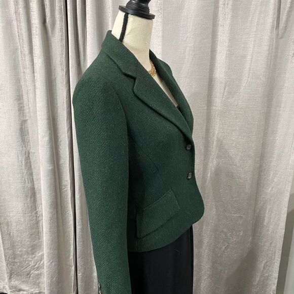 🌟 VINTAGE DOLCE & GABBANA Hunter Green Blazer RARE - Picture 4 of 8
